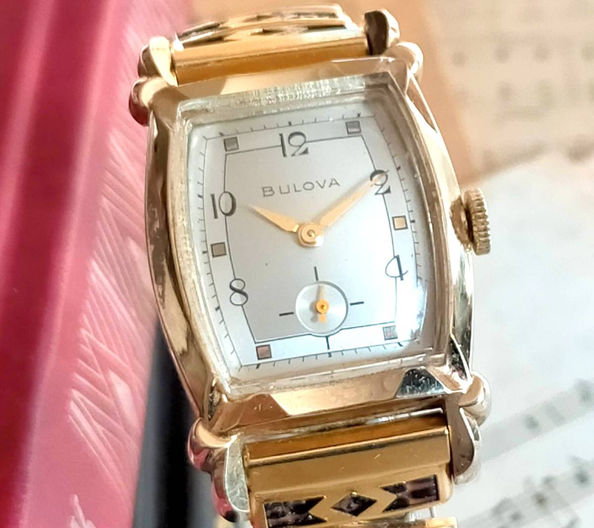 ★極美品★ブローバ/BROVA/金張り/アール・デコ/トノー/樽型/メンズ/レディース/腕時計/CAL.10BM/手巻/アンティーク/ウォッチ/送料無料