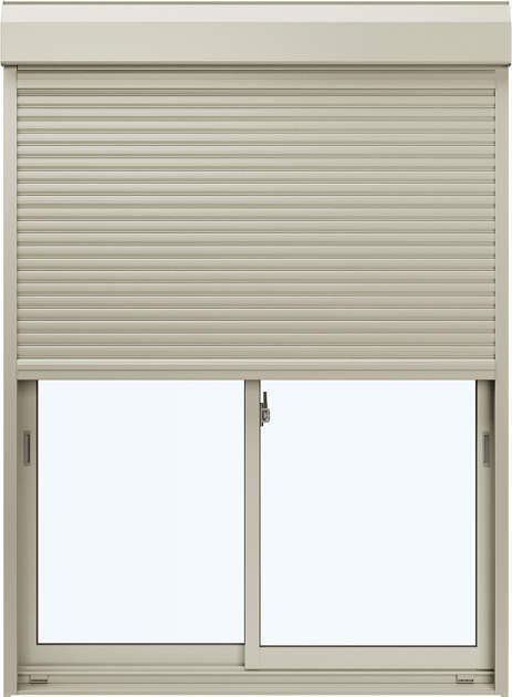 最終決算 ★【DIY】シャッター付 アルミ+樹脂複合サッシ エピソードNEO W1820×H2030 (17820)手動式 引き違い窓 テラス2枚建 窓、サッシ
