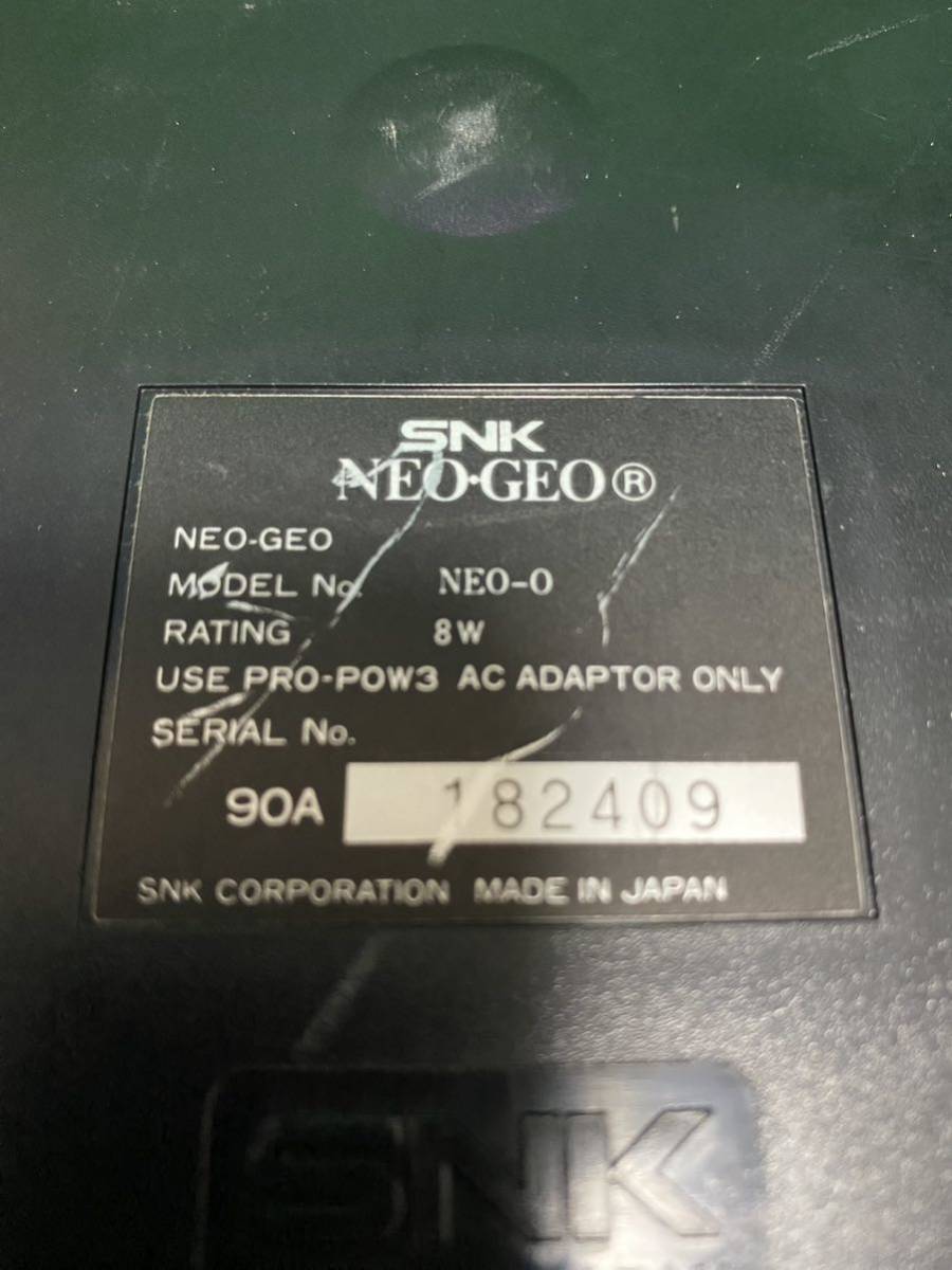 ネオジオ NEOGEO 一式 SNK 330MEGA ソフト2本付 予備コントローラー付 動作品 1円スタート の画像4