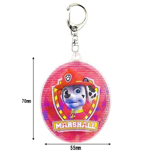 送料込 パウパトロール キラキラ アクリル キーホルダー ( マーシャル ) 17300 パウパト グッズ ラメ ホログラム Paw Patrol Marshall_画像2