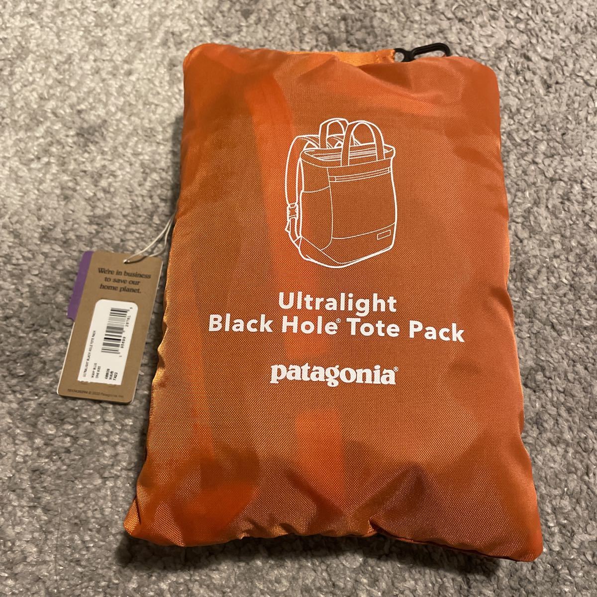 未使用品 patagonia ultralight black hole tote pack パタゴニア ウルトラライトブラックホール トートパック 2way 27L パッカブル _画像2