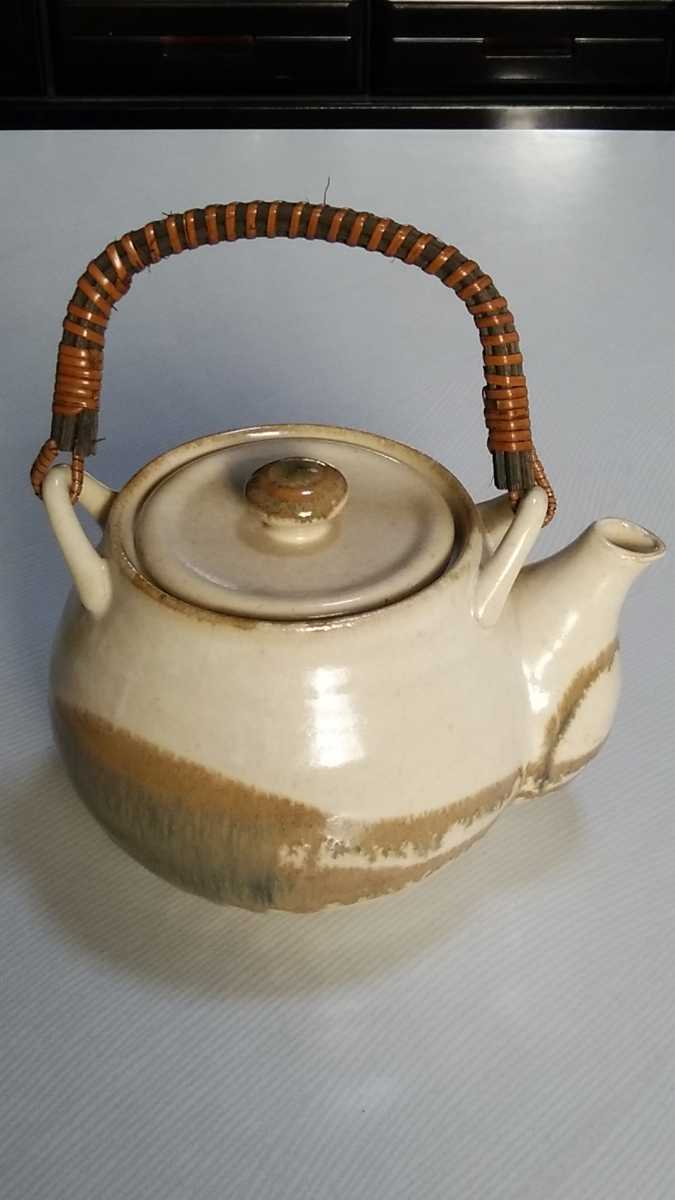 未使用長期保管 粉引土瓶 日本製 土瓶 急須 茶器 陶器 美濃焼の画像1