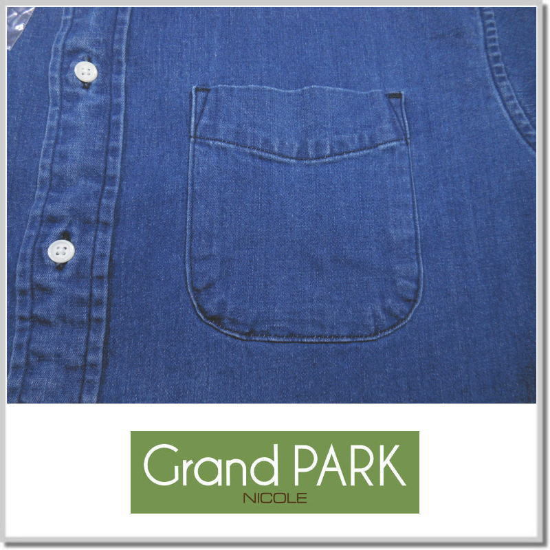グランドパーク Grand PARK NICOLE ボタンダウンシャツ 3169-8001-92(DENIM)-48(L) 長袖シャツ_画像3