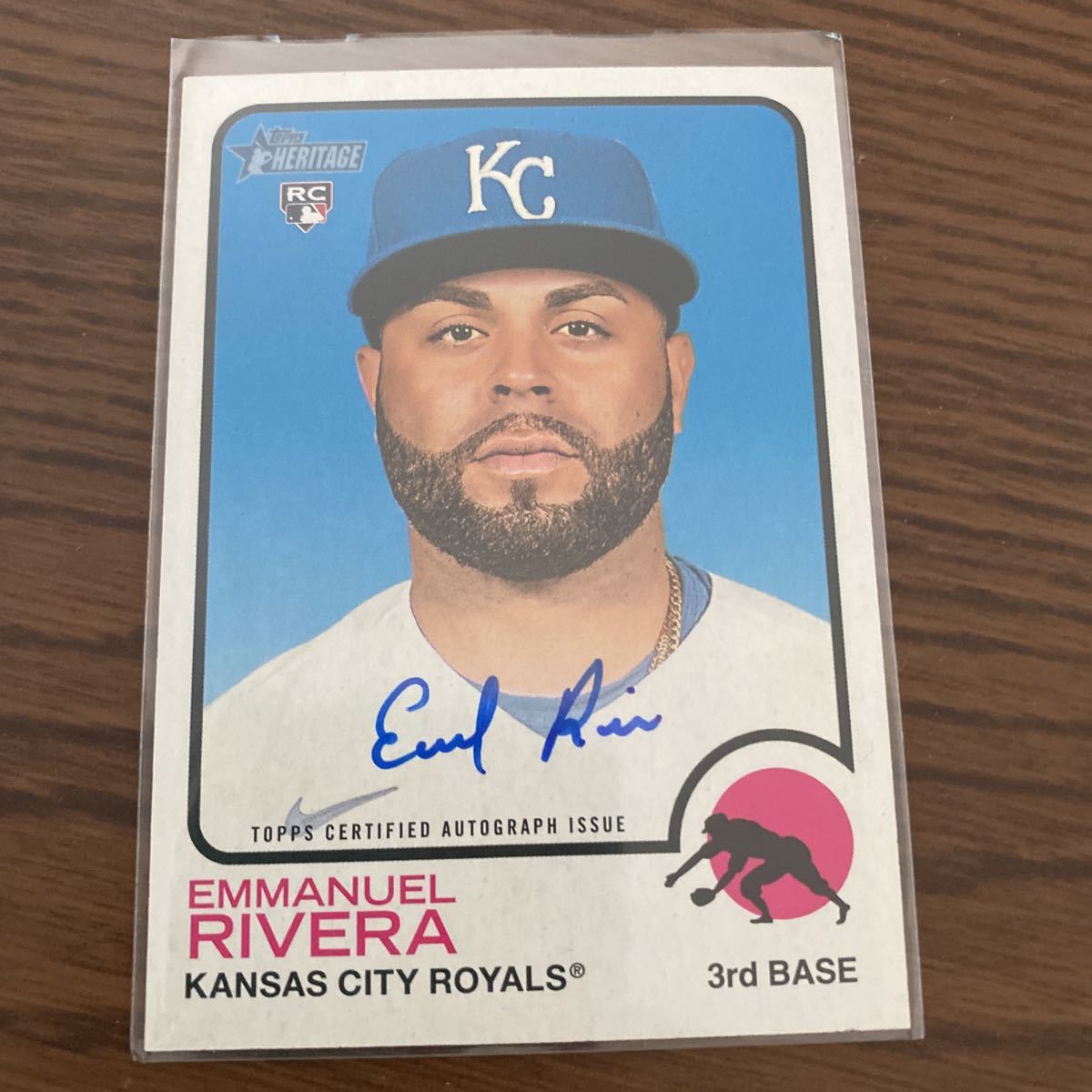 Emmanuel Rivera 2022 MLB topps bowman panini heritage high number baseball ルーキーサインカードの画像1