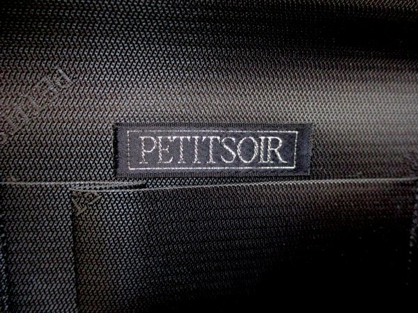 【O996】PETITSOIR/プチソワール◇フォーマルハンドバッグ　BK　中綿入り　刺繍入　W21cm_画像6