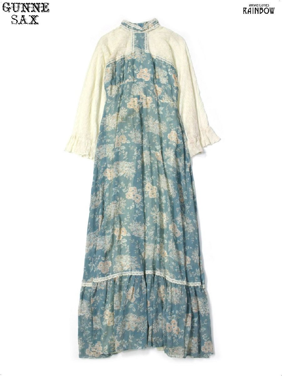 ヴィンテージ 古着 GUNNE SAX ガニーサックス 花柄 ロング丈 長袖