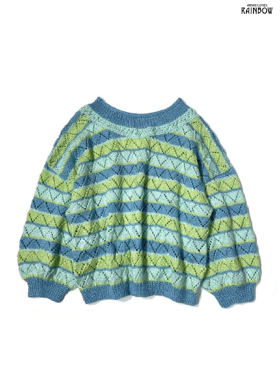 公式】 ヴィンテージ アメリカ 古着 (ttu2301206) 緑 青 セーター
