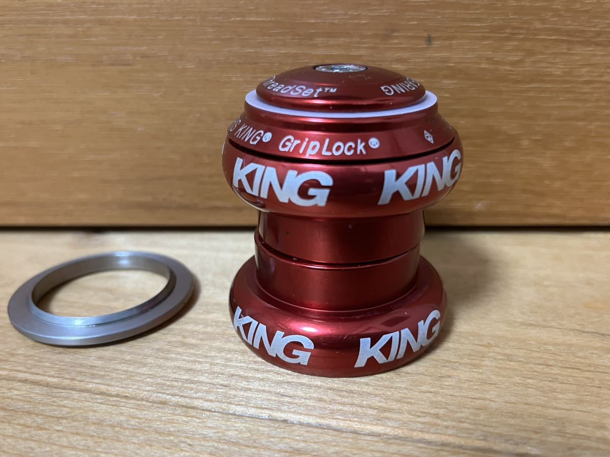送料無料 中古 クリスキング ノースレッドヘッドセット 赤 オーバーサイズ クラウンレース付き CHRIS KING の画像4