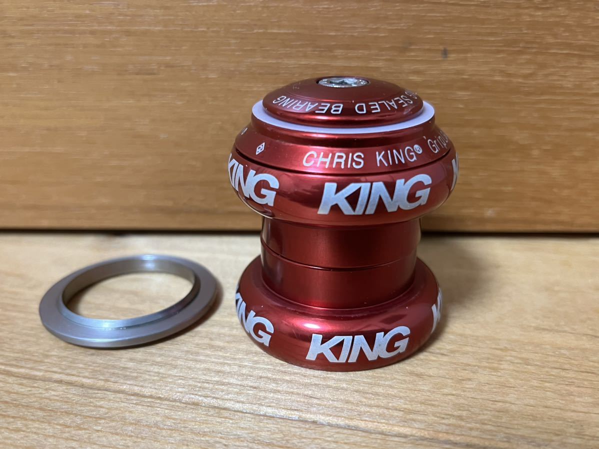 送料無料 中古 クリスキング ノースレッドヘッドセット 赤 オーバーサイズ クラウンレース付き CHRIS KING の画像3