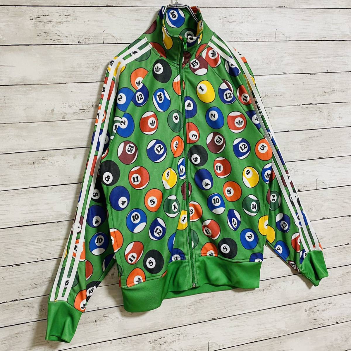 入手困難】adidas×Jeremy Scott ビリヤード柄 コラボジャージ 入手困難】adidas×Jeremy Scott ビリヤード柄 コラボジャージ