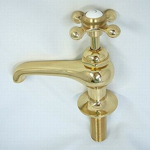 蛇口 水栓　単水栓　立水栓　洗面所　真鍮　ヴィクトリアン