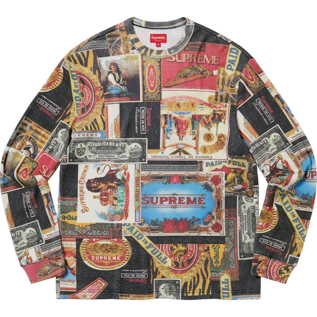 送料無料 L 黒 Supreme Republica Thermal Black シュプリーム 総柄