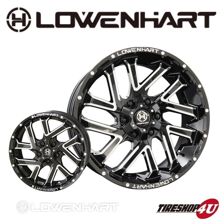 4本セット LOWENHART レーベンハート GXL206 17x8.0J 6/139.7 8J +20 ポリッシュ MONSTA RT HYBRID 265/70R17 プラド FJクルーザー_画像3