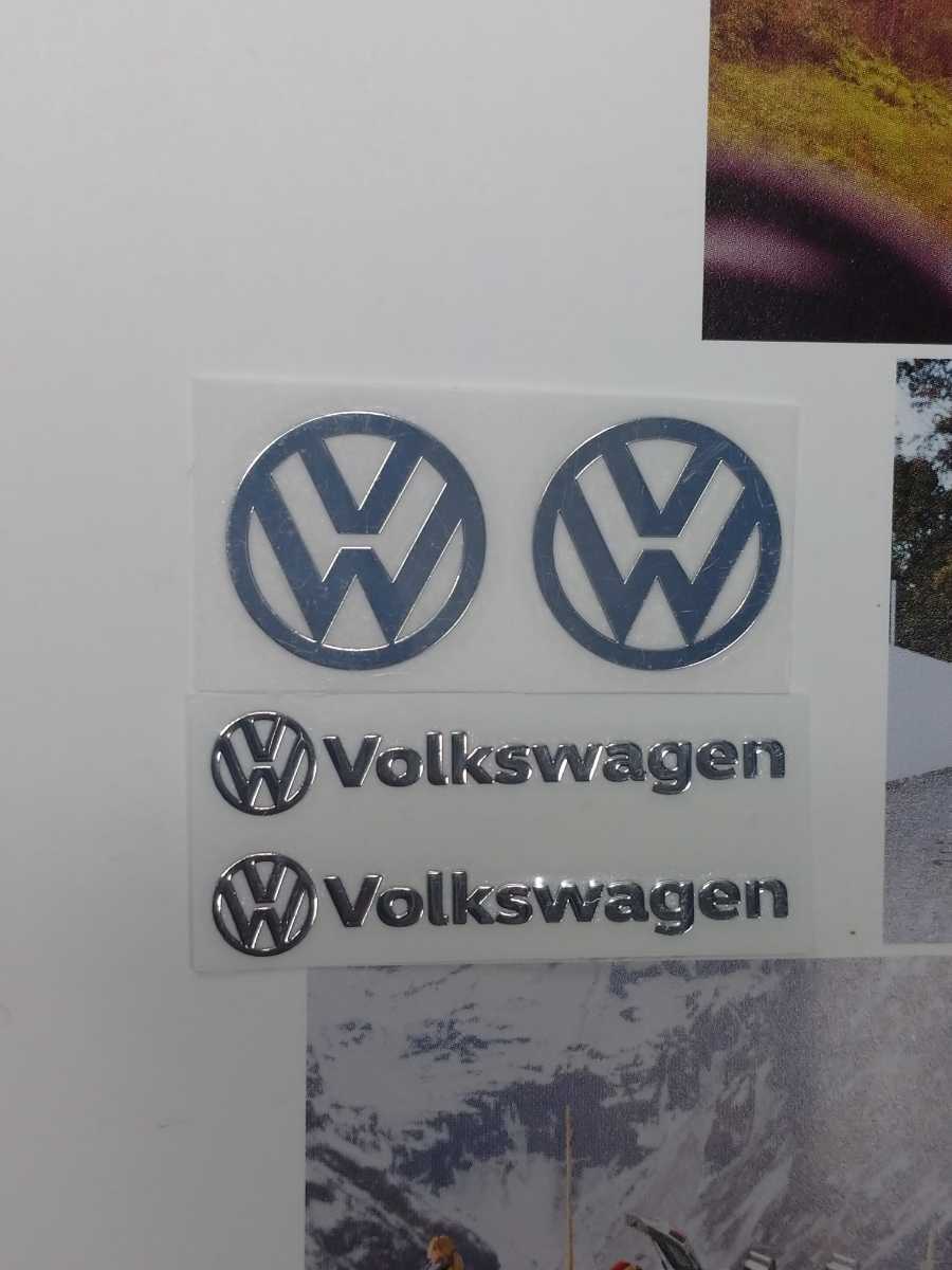 VW フォルクスワーゲン 新ロゴ セキュリティステッカー 2枚