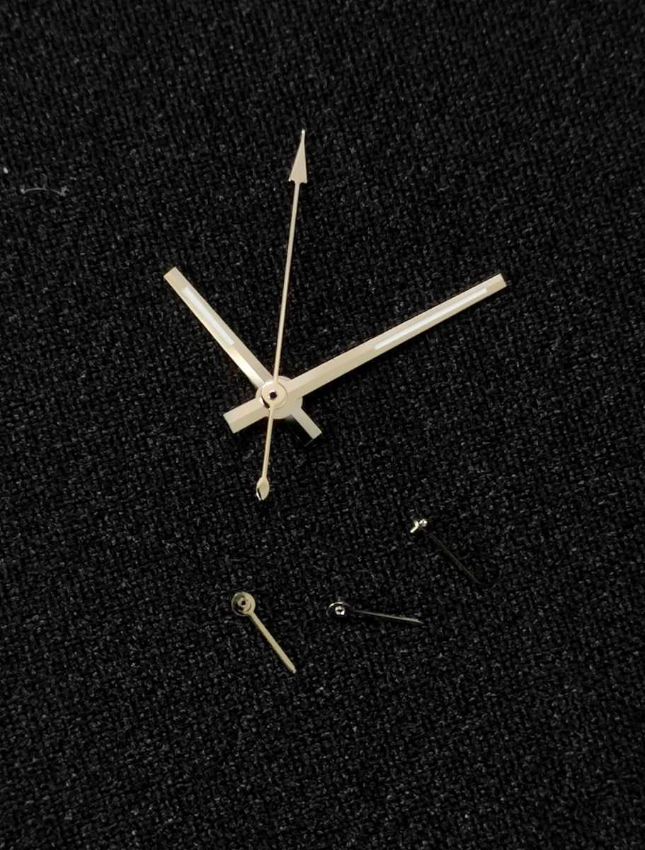 腕時計 修理交換用 針 ハンドセット シルバー×ホワイト 【対応】Seagull ST/TY 1901/1902/1903/2901/2902/2903 シーガル_画像1
