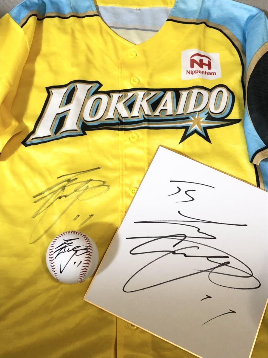 人気沸騰】 大谷翔平 ユニフォーム サイン色紙 サインボール セット