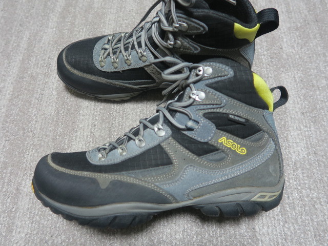 2.5万 EU製★良品 ASOLO(アゾロ) レストン WP Vibram waterproof レザーハイキング トレッキングシューズ 26.5cm UK7.5 グレー系_画像2