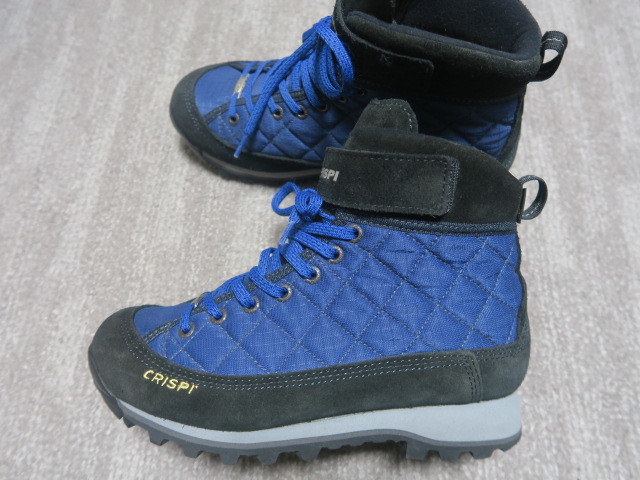 EU製★美品 CRISPI クリスピ 防水 ゴアテックス GORE-TEX Vibram ハイキング トレッキングシューズ EU39 JP25cm ネイビーXブラック 登山_画像1