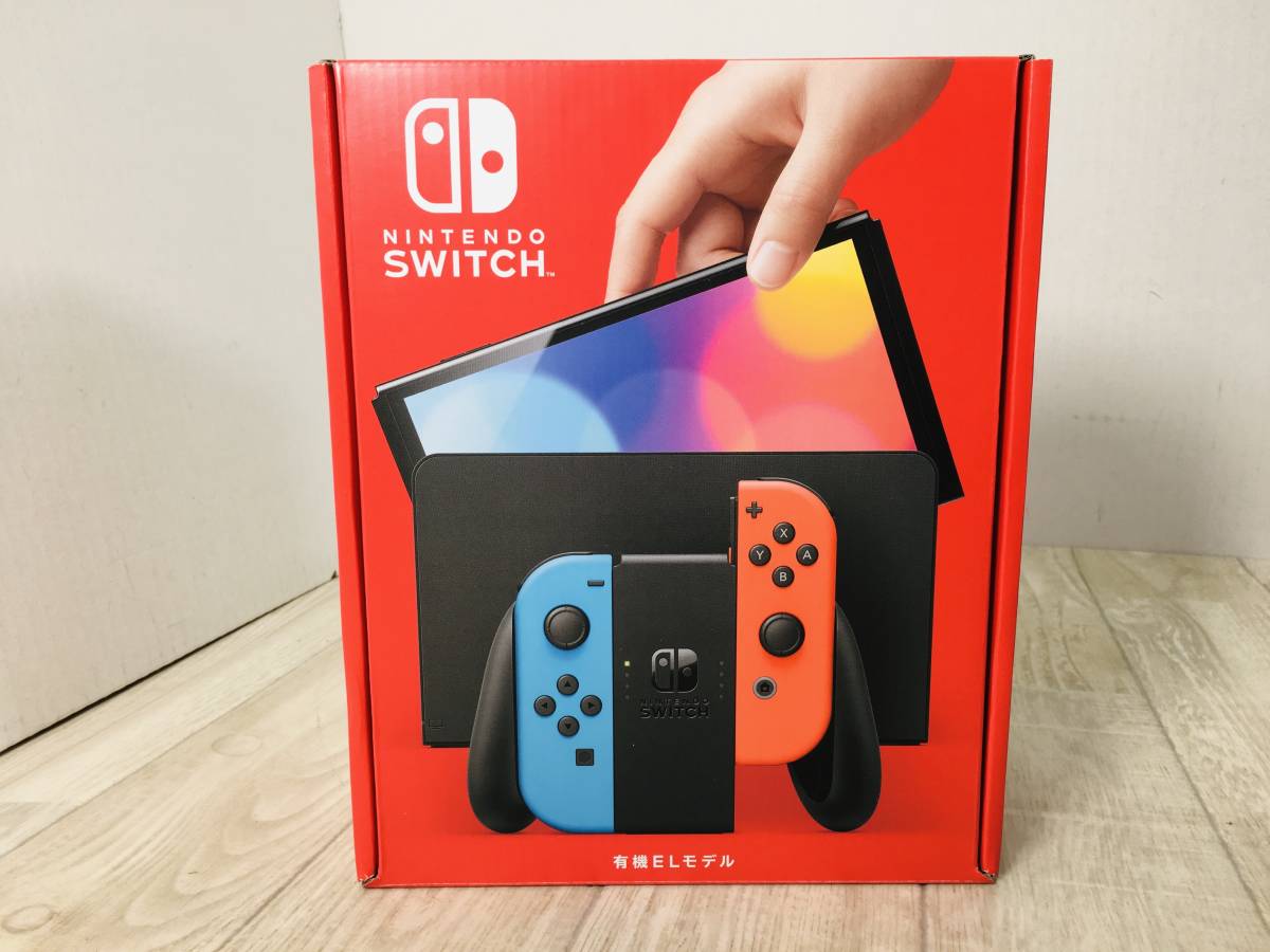 ☆未使用 Nintendo Switch(有機ELモデル) Joy-Con(L) ネオンブルー/(R