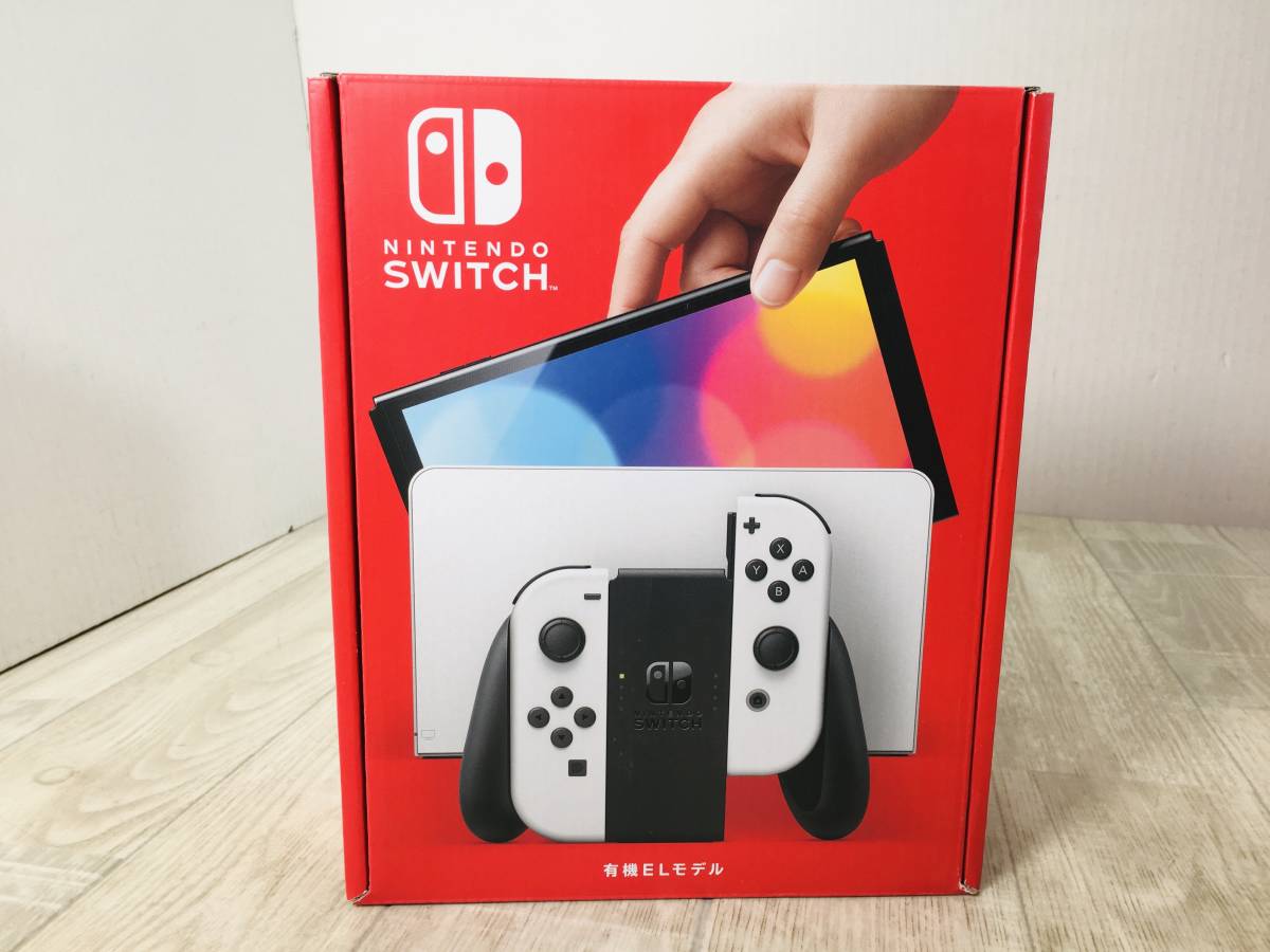 56☆未使用 Nintendo Switch 有機ELモデル Joy-Con(L)/(R) ホワイト