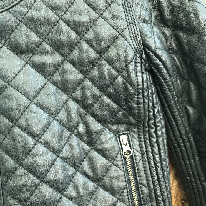 ENCHANTEMENT sheep leather jacket lady's black declared size :38 [jgg]