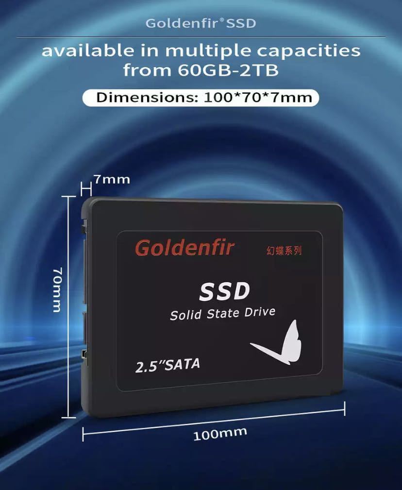 【SALE！今だけ★】 Goldenfir SSD 500GB SATA3 ソリッドステートハードディスク2.5 新品 高速 TLC 内蔵 デスクトップPC ノートパソコン_画像7
