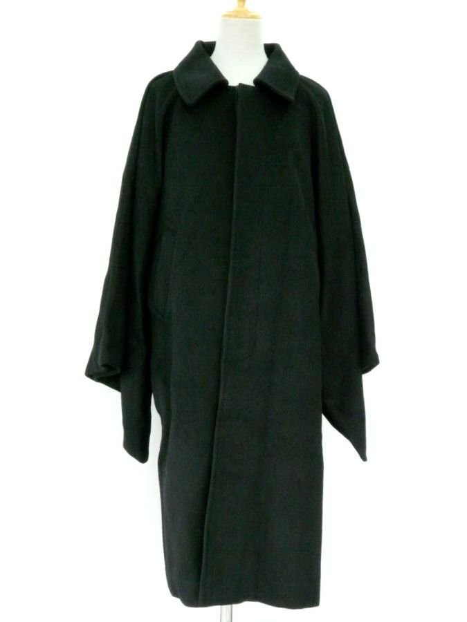 和装コート 角袖コート 男性用 ウール混 黒 L 023 ggp
