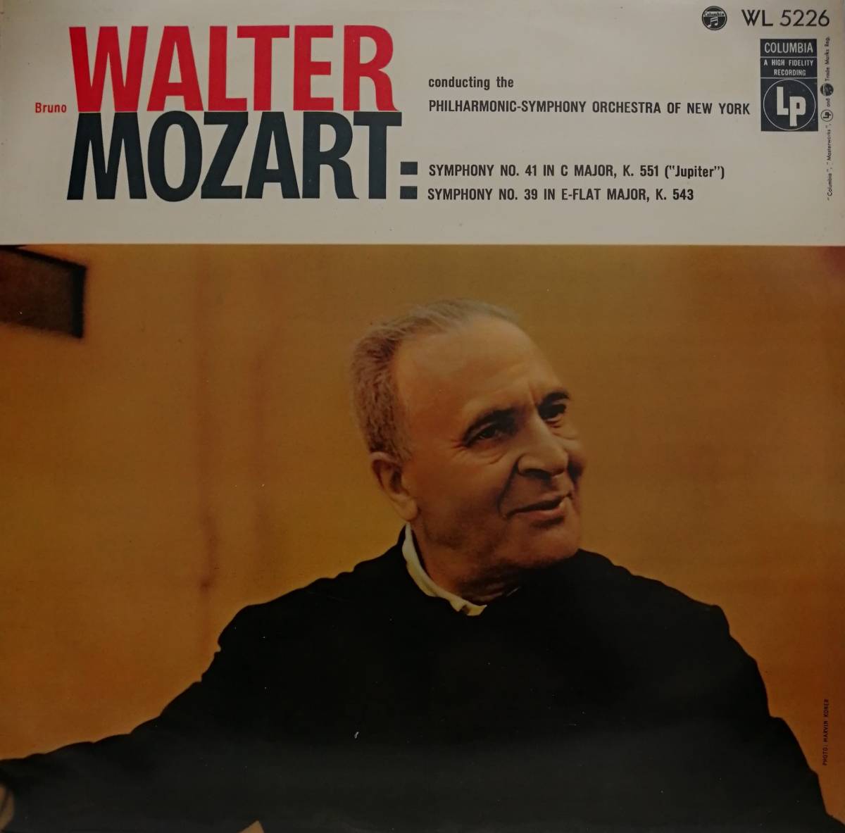 初期LP盤 ブルーノ・ワルター/New York Phil　 Mozart 交響曲39&41番「ジュピター」_画像1