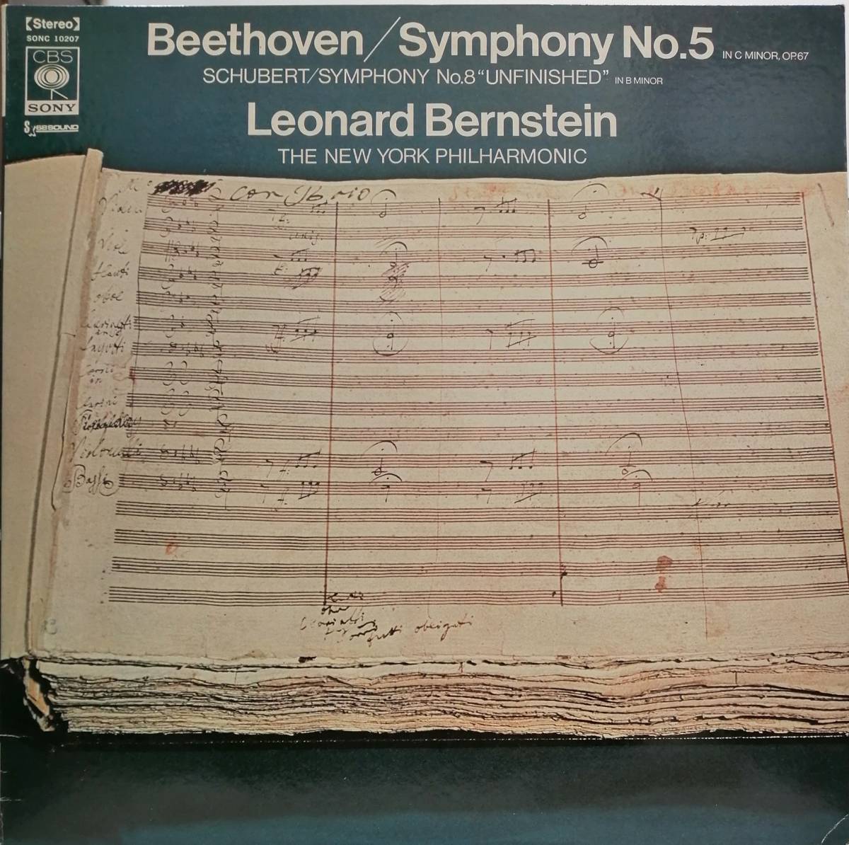 LP盤 レナード・バーンスタイン/New York Phil 　Beethoven 交響曲5番 & Schubert 交響曲「未完成」+特典盤「ニューヨーク・フィルの歴史」_画像1