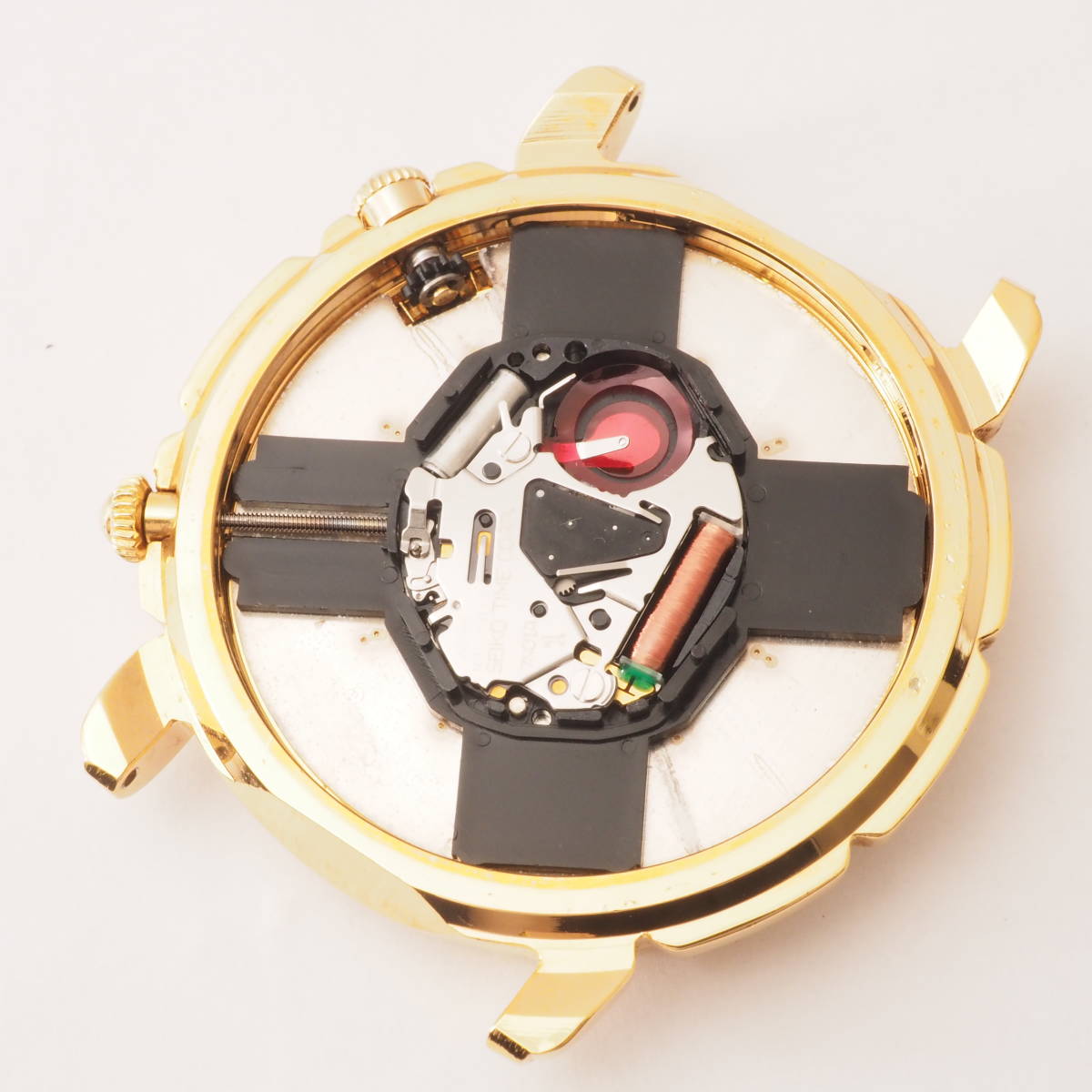 セイコー クォーツ 7N01-6360 A0 SEIKO QUARTZ SS ゴールド×ホワイト 白文字盤 メンズ 男性 腕時計 フェイスのみ[220184]BB6_画像8
