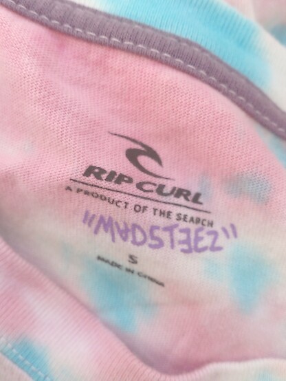 RIPCURL リップカール Ｔシャツ　カットソー MADSTEEZコラボ　プリント　タイダイ柄 Sサイズ ピンク　ブルー メンズ 1209000009542_画像3