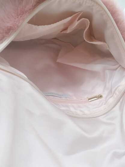 MERCURYDUO マーキュリーデュオ クラッチバッグ フェイクファー　フラップ　内ポケット　ドレス ピンク レディース 1210000006660_画像3