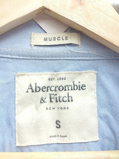 Abercrombie&Fitch　アバクロンビーフィッチ　ボタンダウンシャツ　メンズ　ブルー　サイズｓ　#1107020017632_画像3