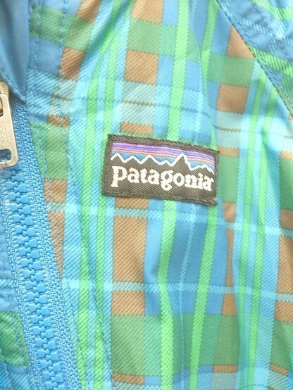 patagonia パタゴニア ジャンプスーツ 長袖 チェック　男の子 サイズ6M ブルー　グリーン キッズ 1203000007942_画像2