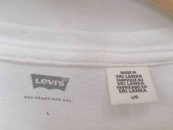levis リーバイス ｔシャツ 半袖 プリント カットソー ロゴ サイズL ホワイト レディース 1210000014665_画像5