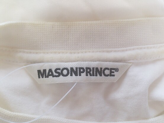 masonprince メゾンプリンス Tシャツ 半袖 カットソー ロゴ mspe シミ有り サイズ3 ホワイト メンズ 1210000005229_画像8