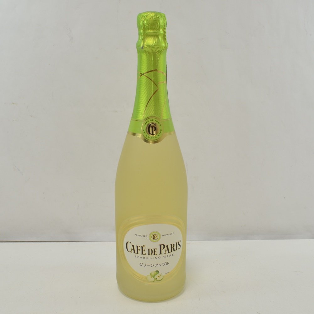 HO1 未開栓品 スパークリングワイン カフェドパリ グリーンアップル(やや甘口)750ml_画像1