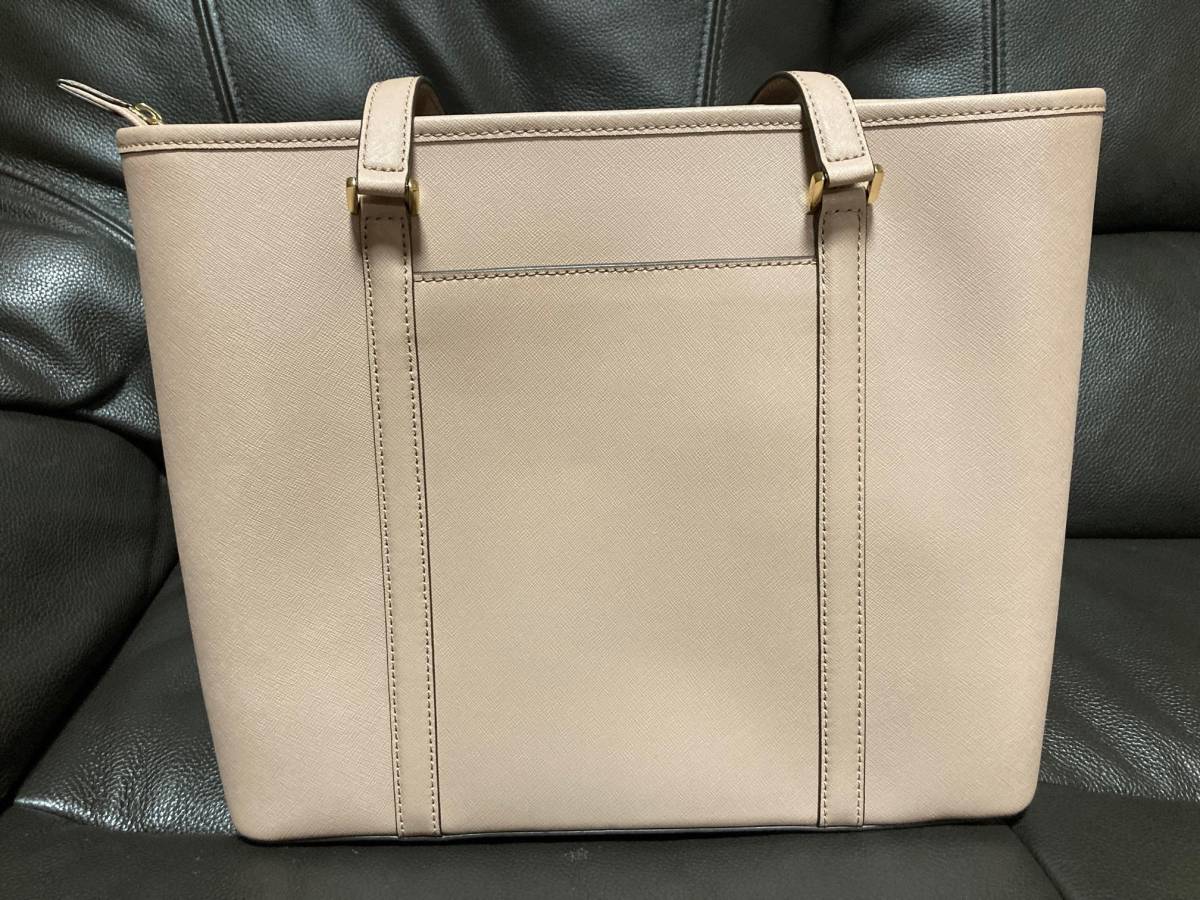 【美品】MICHAEL KORS マイケルコース トップジップ レザー トート ショルダー ハンドバッグ レディース ライトピンク系_画像2