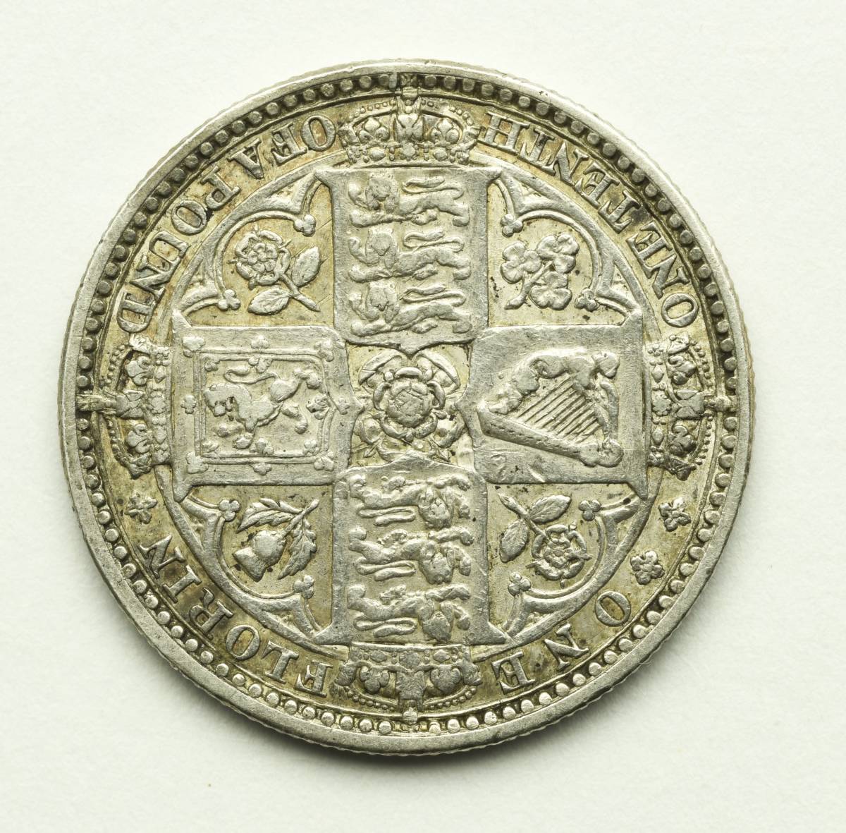1849年 英国 ヴィクトリア女王 ゴシック ゴッドレス フローリン