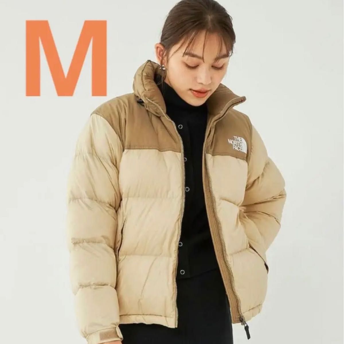 THE NORTH FACE NUPTSE ヌプシ ベージュ M ダウンジャケット THE NORTH FACE NUPTSE ヌプシ ベージュ M ダウンジャケット