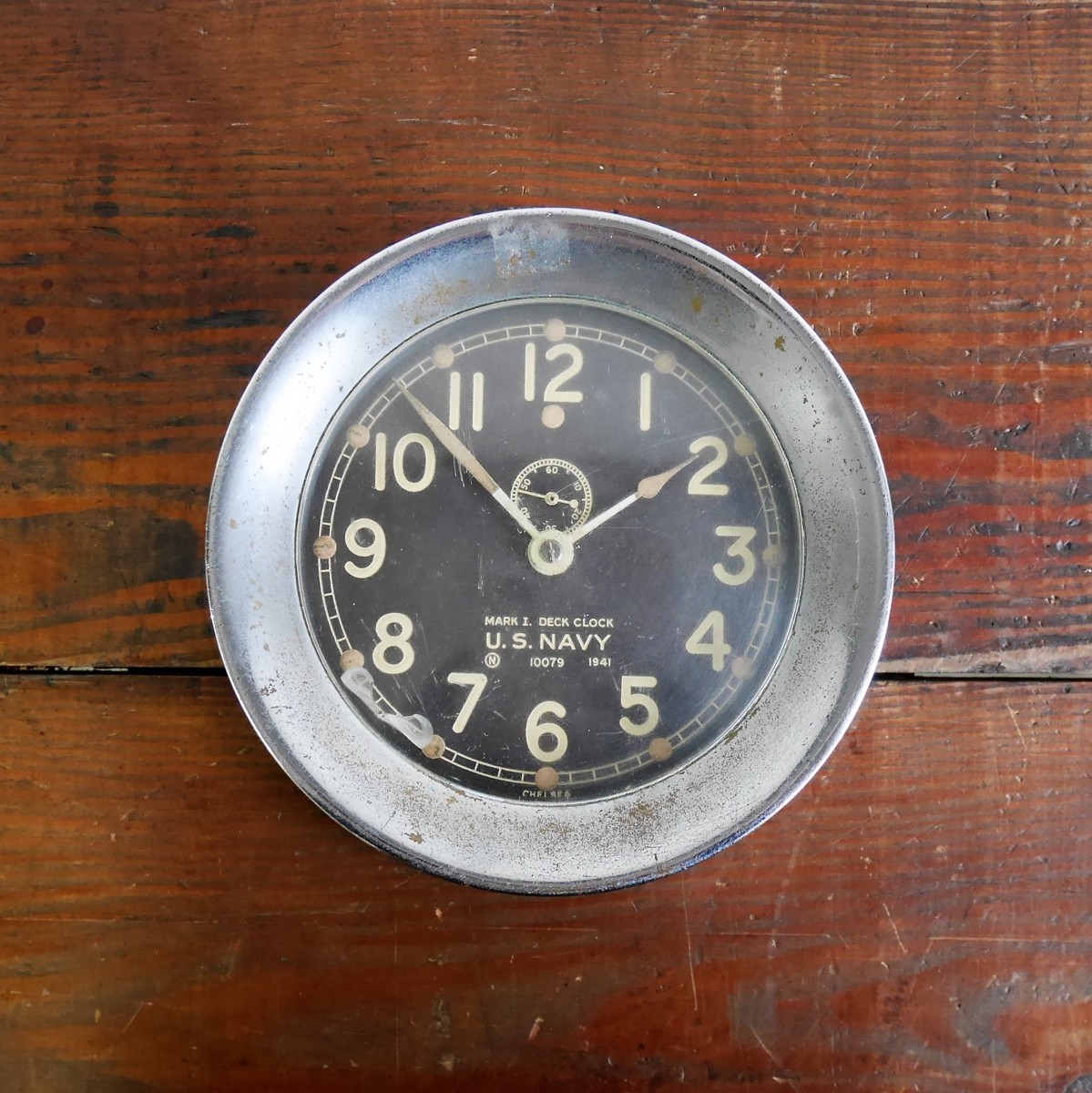 ＃2259　アンティーク　デッキクロック　1941 U.S.NAVY　MARK 1　DECK CLOCK　CHELSEA　米海軍　ヴィンテージ　ミリタリー　時計