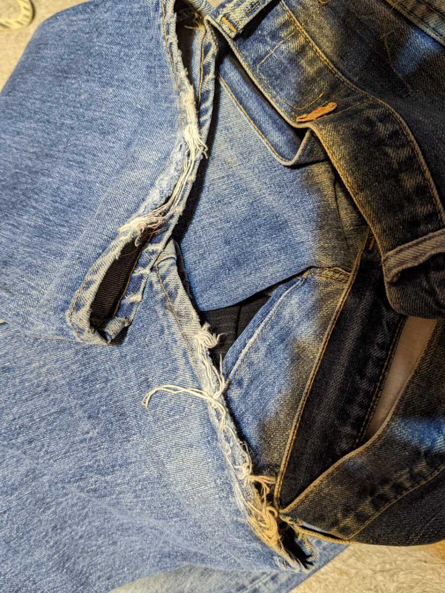 純正品販売中 オリジナル levis 517 鬼ヒゲ!ハチノス!生地厚め!超