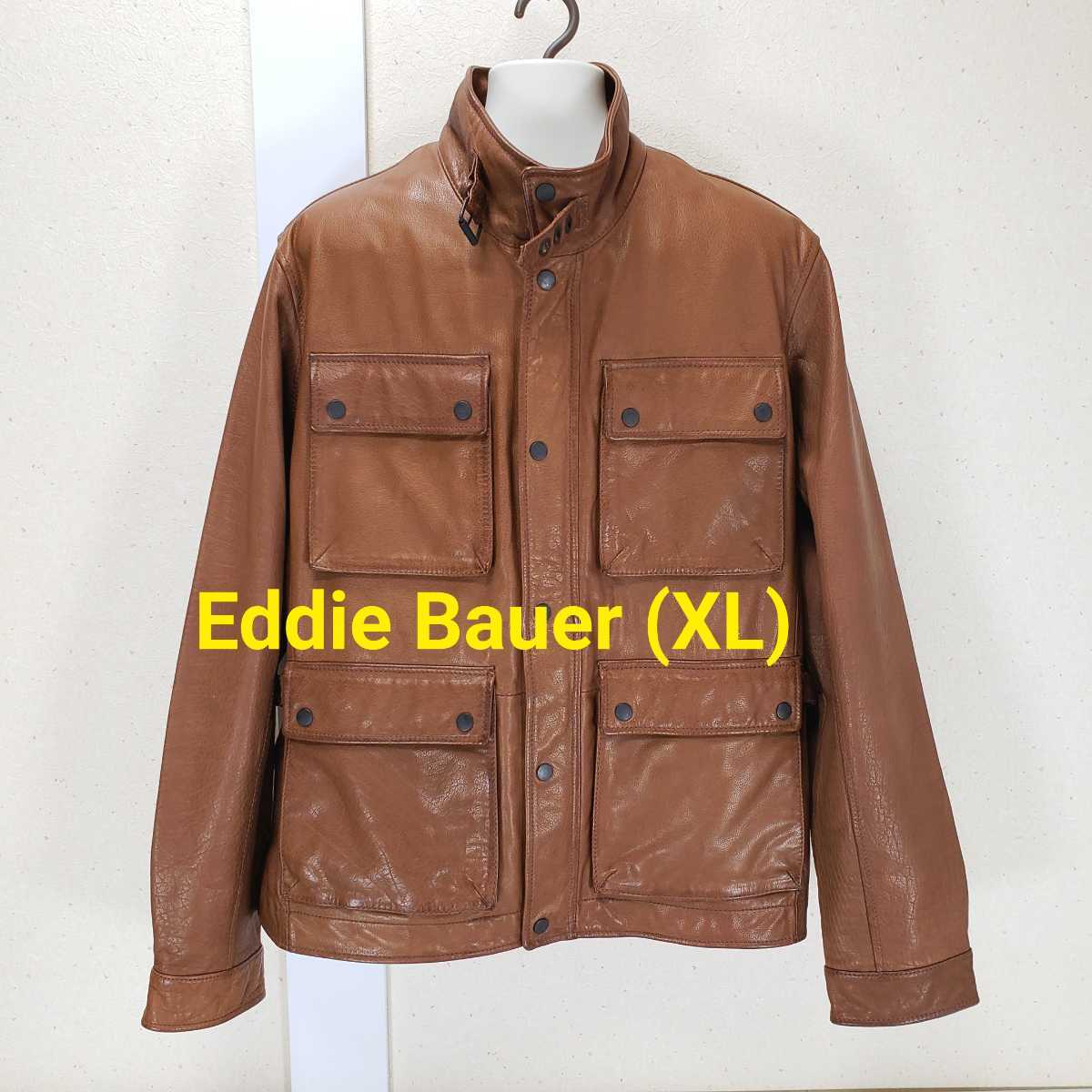 熱い販売 エディーバウアー Bauer 極上品◇Eddie 牛革 カーコート(XL