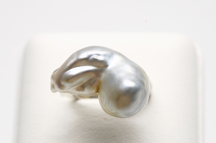 南洋白蝶真珠パールリング【指輪】 12mm ホワイトカラー シルバー製
