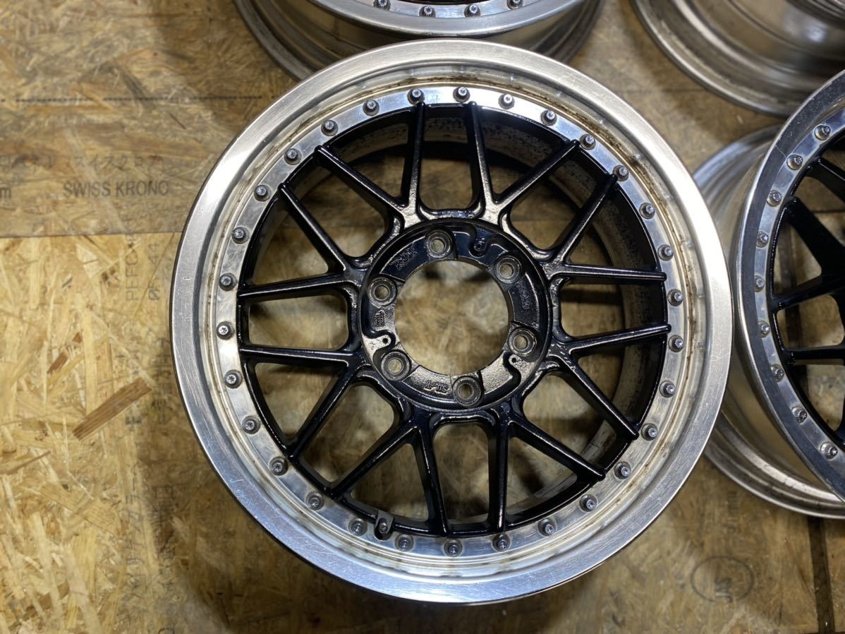 SSR シュピール 139.7 6H キャラバン E24 E25 E26 ハイエース 100系 200系 ホイール 3ピース 17×7J ET24 スピードスター 深リム メッシュ_画像3