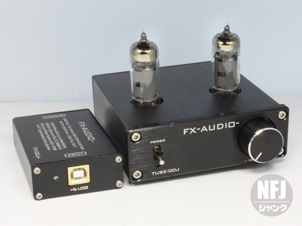 NFJ★ FX-AUDIO- FX-02J+ & TUBE-00J ブラック【動作品2台セット】ACアダプター(DC12V/1A)オマケ付きの画像1