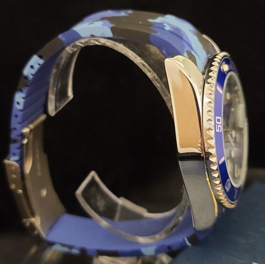 ブルーカモフラ 腕時計 ダイバーウォッチ  メンズ腕時計 クオーツ 新品 未使用