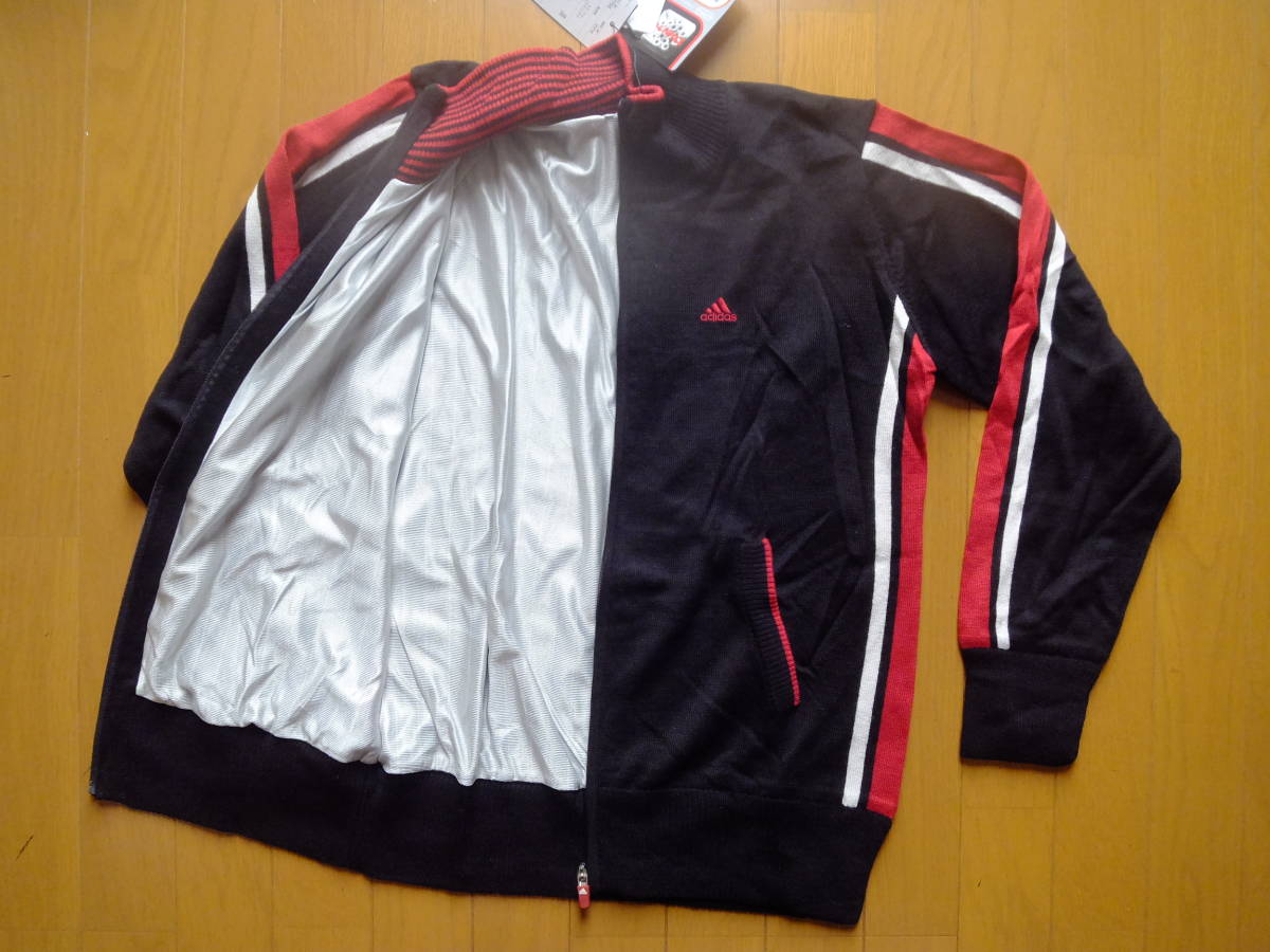  Adidas lady's L black full Zip Thermo to long sweater unused regular price 14000