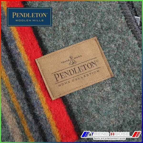  pen dollar ton blanket [PENDLETON]YAKIMA CAMP BLANKET THROW/yakima camp blanket _ZA158-50053/GREEN HEATHER