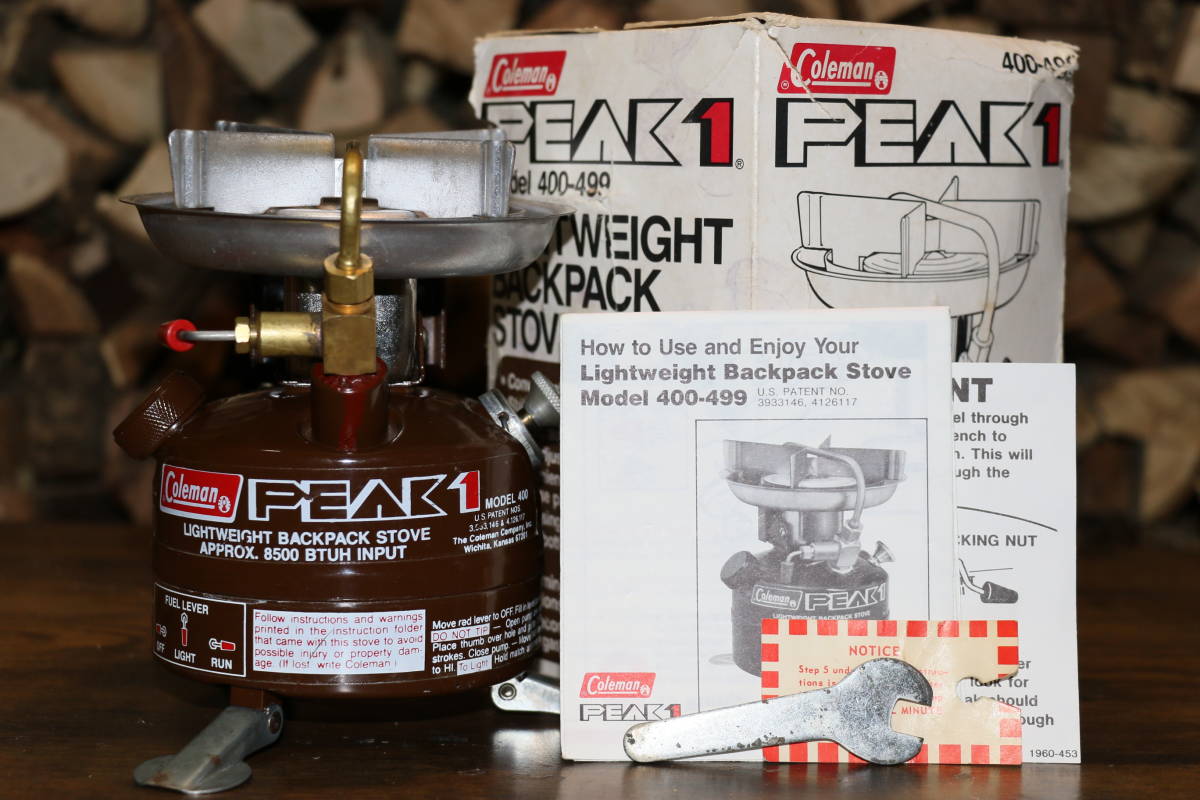 送料無料 新品未使用品 初期デカール 箱付き Coleman peak1 79年10月製